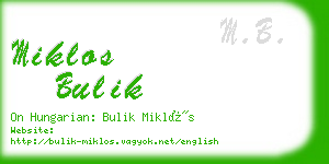 miklos bulik business card